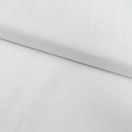 Tissu Coton Imprimé Quadrillage Blanc