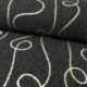 Tissu Nuza Brodé Poils Longs Ardoise 