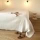 Couvre-Lit Siesta Velours Matelassé Ecru 