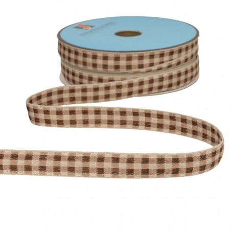 Galon carreaux bicolore