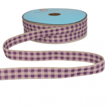 Galon carreaux bicolore
