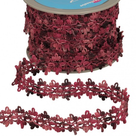 Galon fleurs en degrade de couleurs