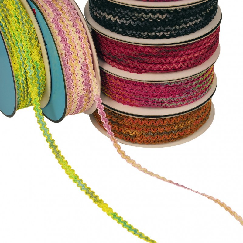 Galon zigzag en degrade de couleurs