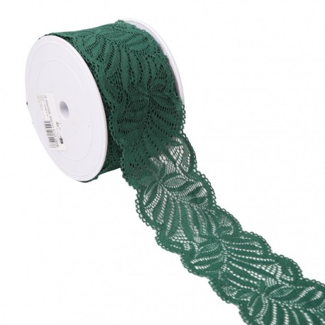 Dentelle elastique feuillage