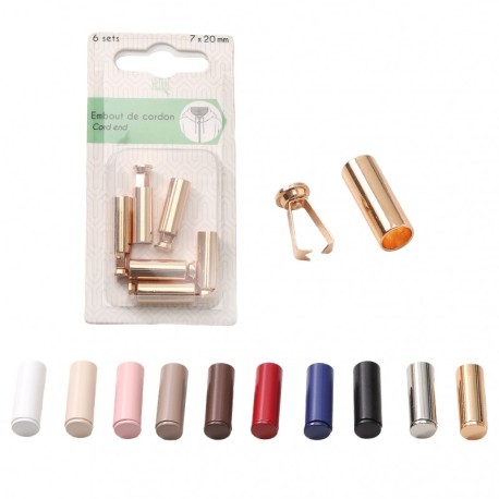 Embout de cordon 7x20mm 6 sets
