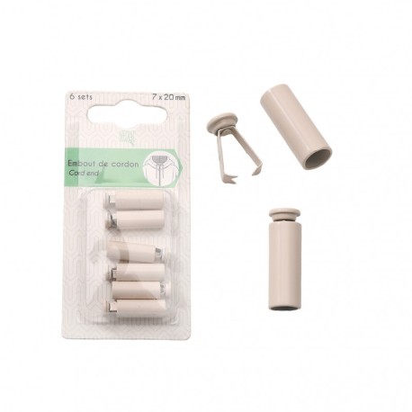 Embout de cordon 7x20mm 6 sets