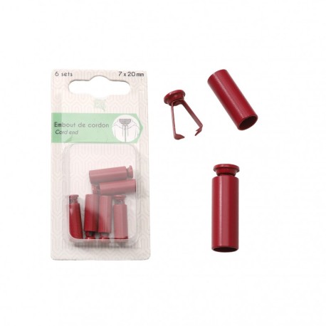 Embout de cordon 7x20mm 6 sets
