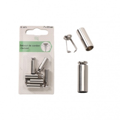 Embout de cordon 7x20mm 6 sets