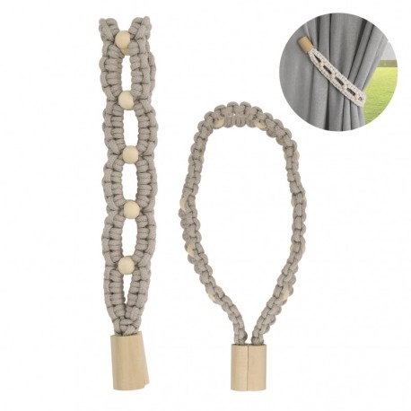 Embrasse magnet cordon tresse et perles