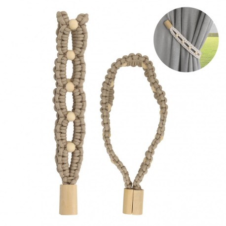 Embrasse magnet cordon tresse et perles