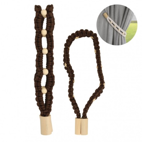Embrasse magnet cordon tresse et perles