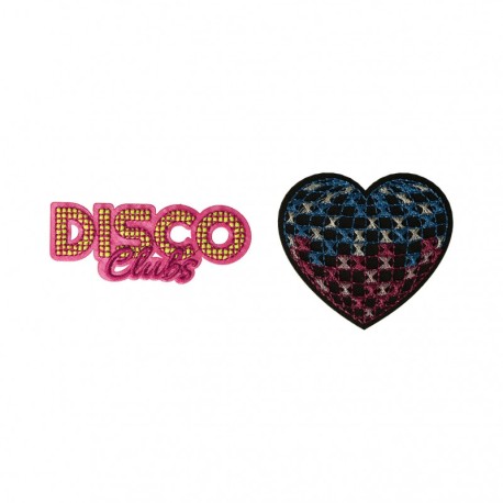 A ecusson disco club & coeur