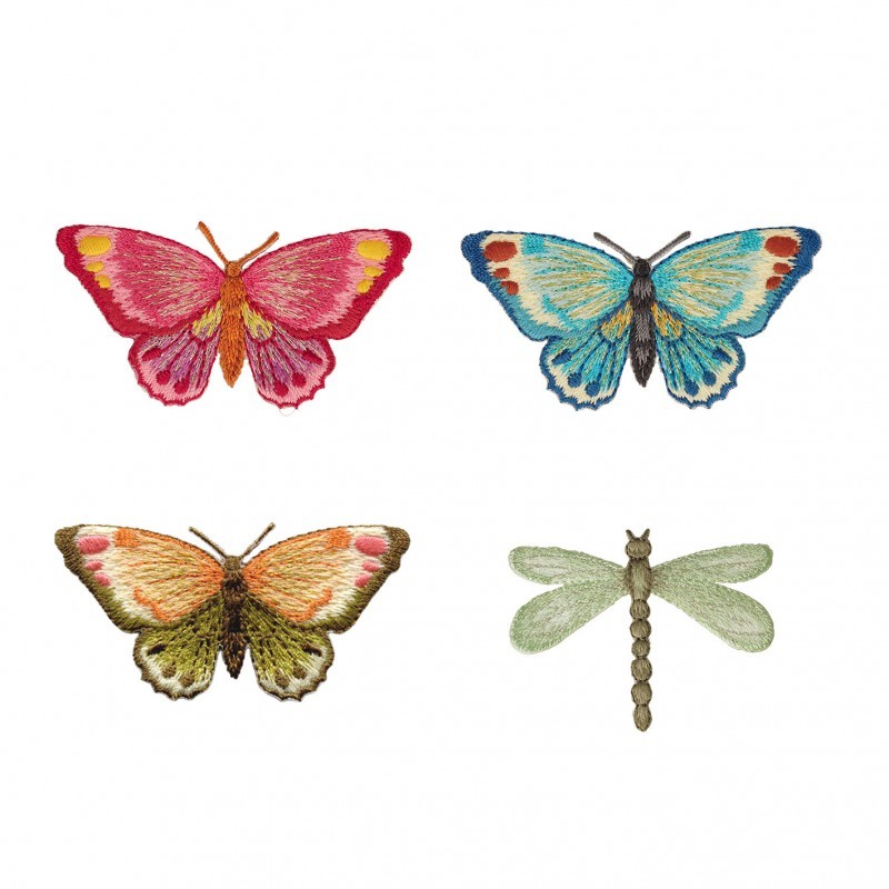 B ecusson libellule et papillon