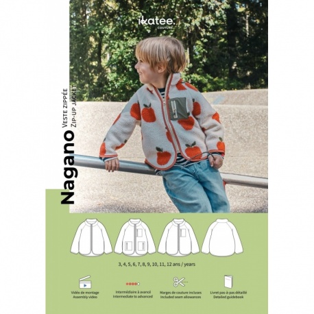 Patron Ikatee Nagano - Veste Polaire Zippée Enfant