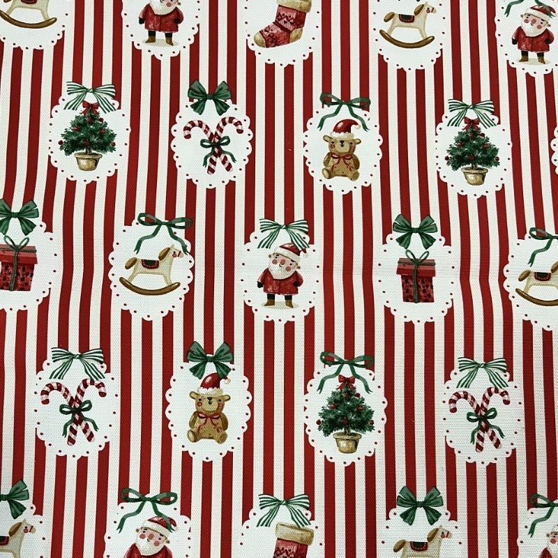 Tissu Sweetie Cretonne Imprimé Noel Rouge