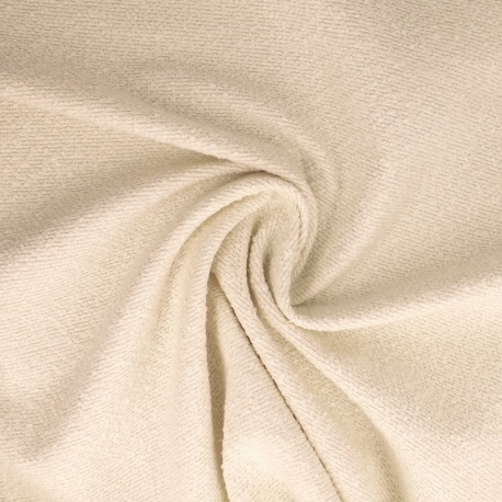 Tissu Rome Fine Bouclette Blanc
