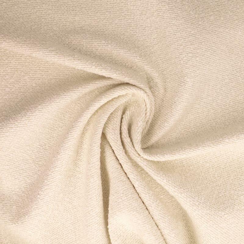 Tissu Rome Fine Bouclette Blanc