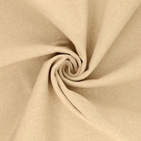 Tissu Lyon Effet Peau de Pêche Beige 