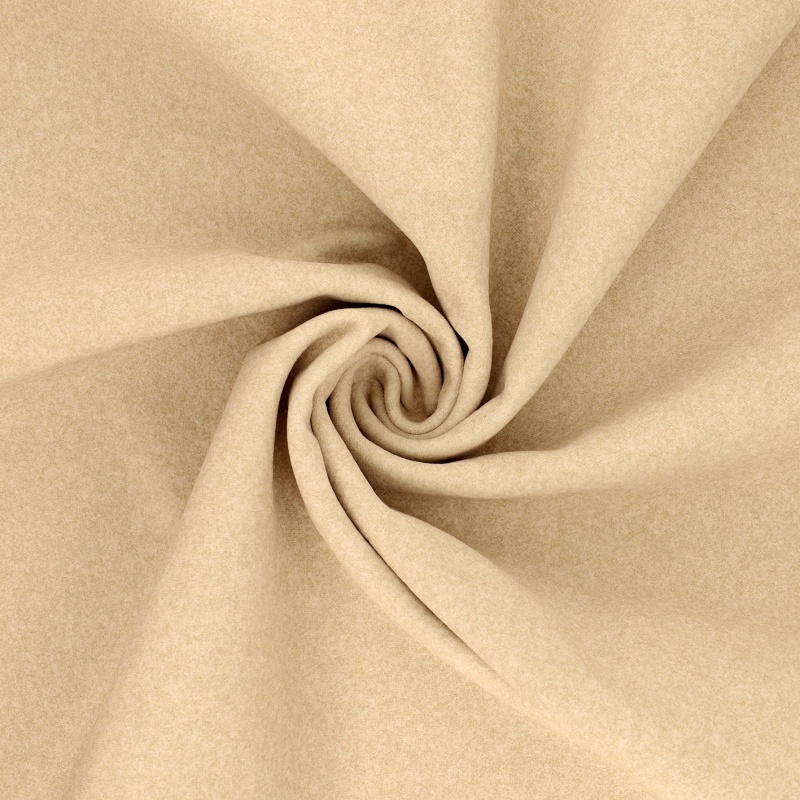 Tissu Lyon Effet Peau de Pêche Beige 