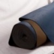 Tissu Lyon Effet Peau de Pêche Bleu 