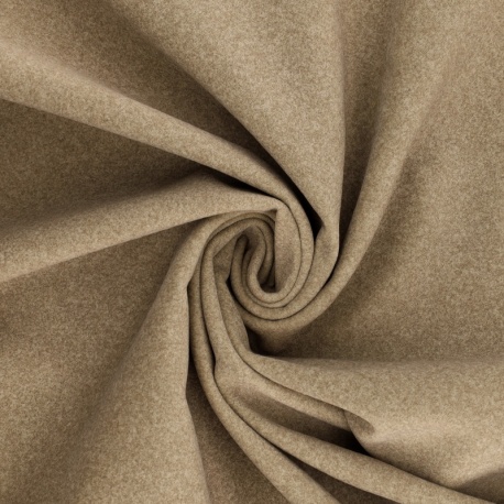 Tissu Lyon Effet Peau de Pêche Mocha