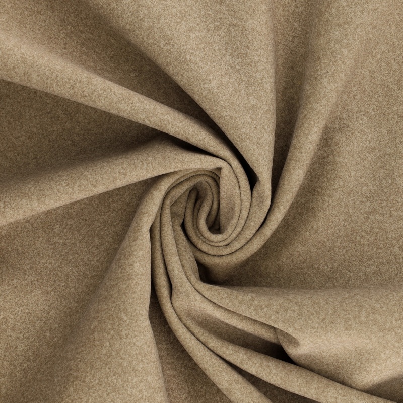 Tissu Lyon Effet Peau de Pêche Mocha