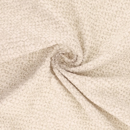 Tissu Boculé Athenes Blanc 