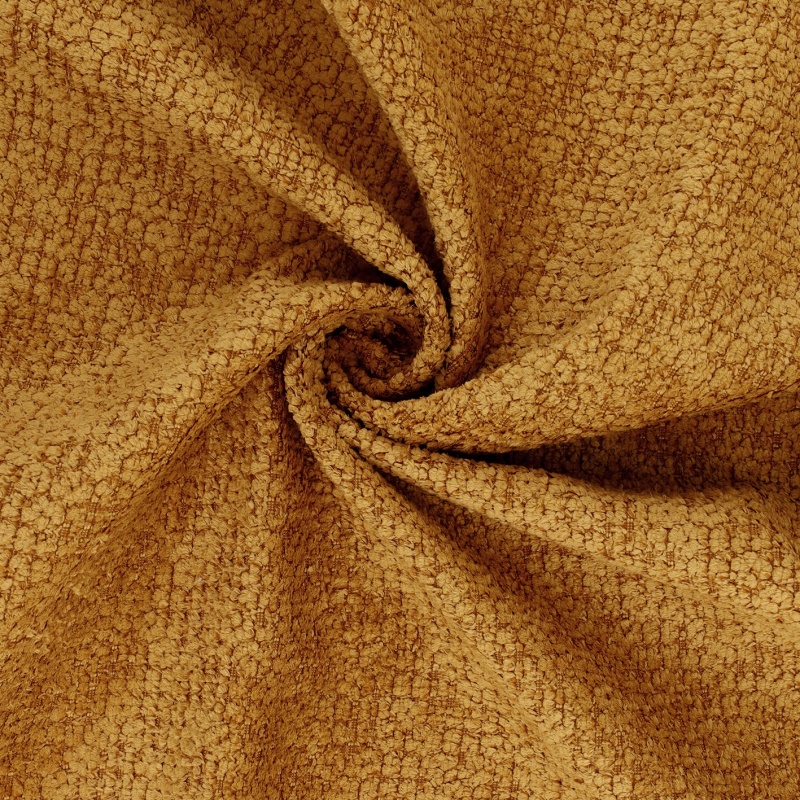 Tissu Bouclé Athenes Jaune Moutarde