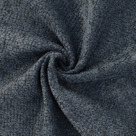 Tissu Athenes Tissu Boucle Bleu 