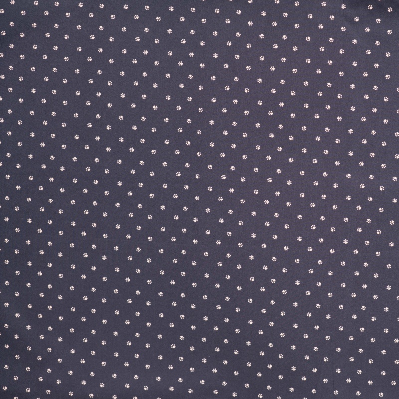 Tissu Popeline Imprimée Bleu Marine 