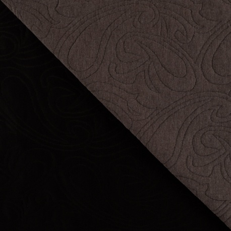 Tissu Jacquard Marron 