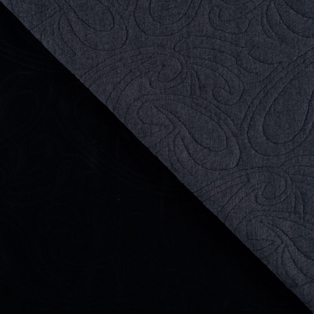 Tissu Jacquard Bleu Marine 