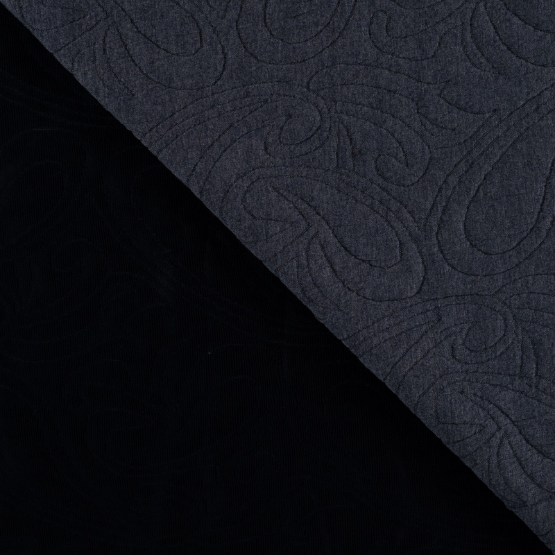 Tissu Jacquard Bleu Marine 