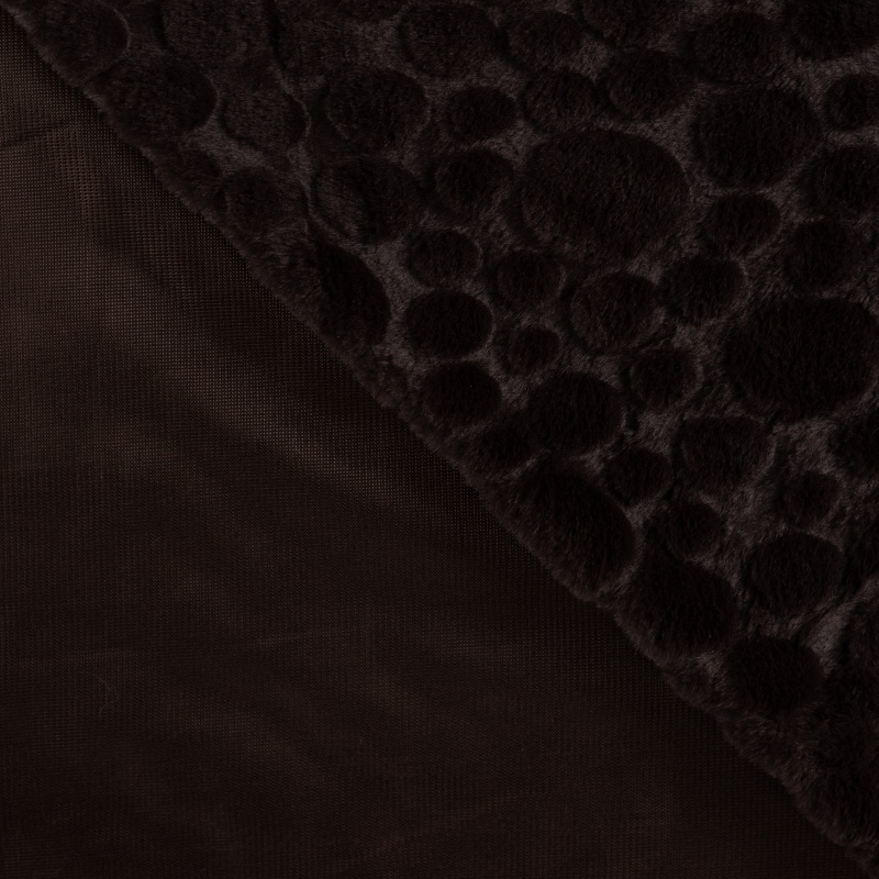 Tissu Fausse Fourrure Uni Marron