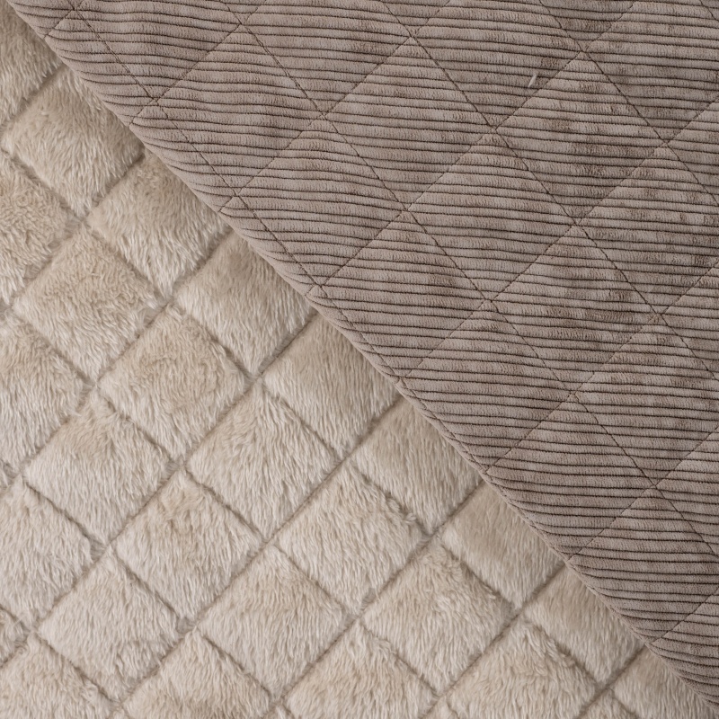 Tissu Velours Côtelé Double Face Champagne 