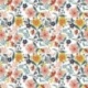 Tissu Popeline Imrimée Fleurs Multico 