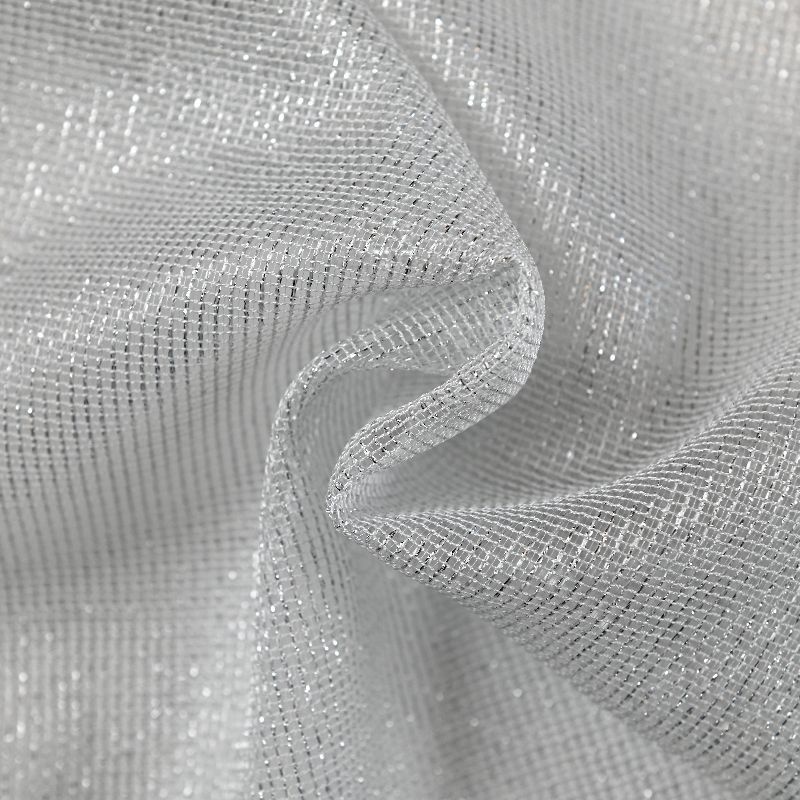 Tissu Etamine Brio Lurex Argent Grande Largeur
