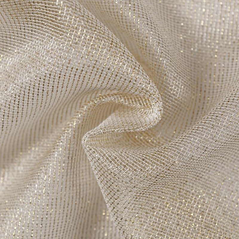 Tissu Etamine Brio Lurex Or Grande Largeur