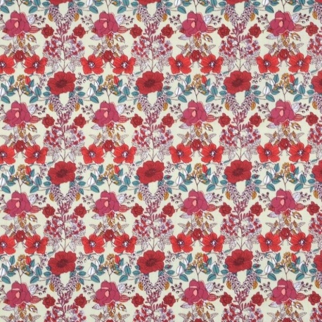 Tissu Toile Madison Rouge