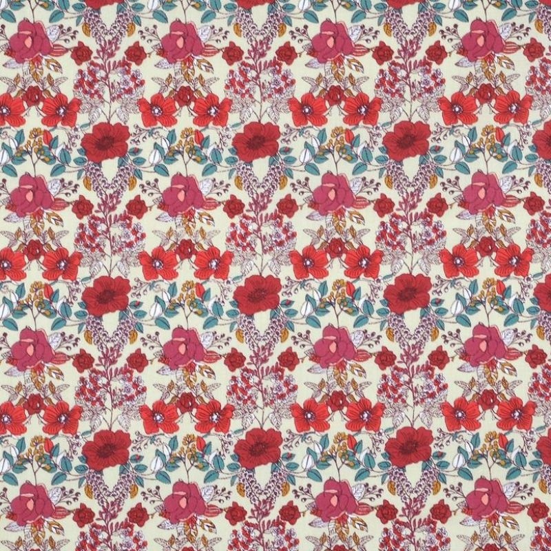 Tissu Toile Madison Rouge