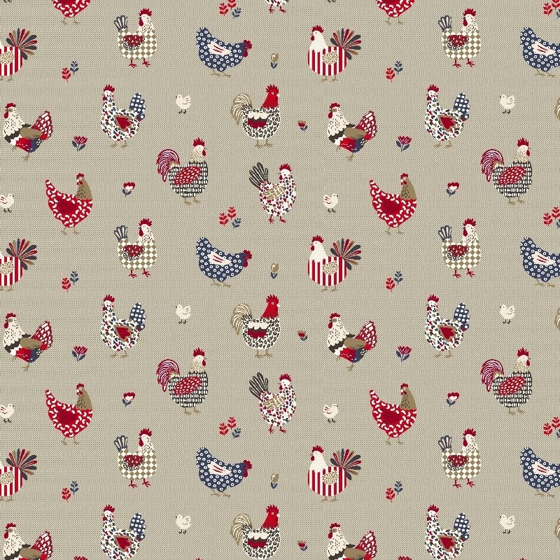 Tissu Poupoule Fond Coloris Lin 