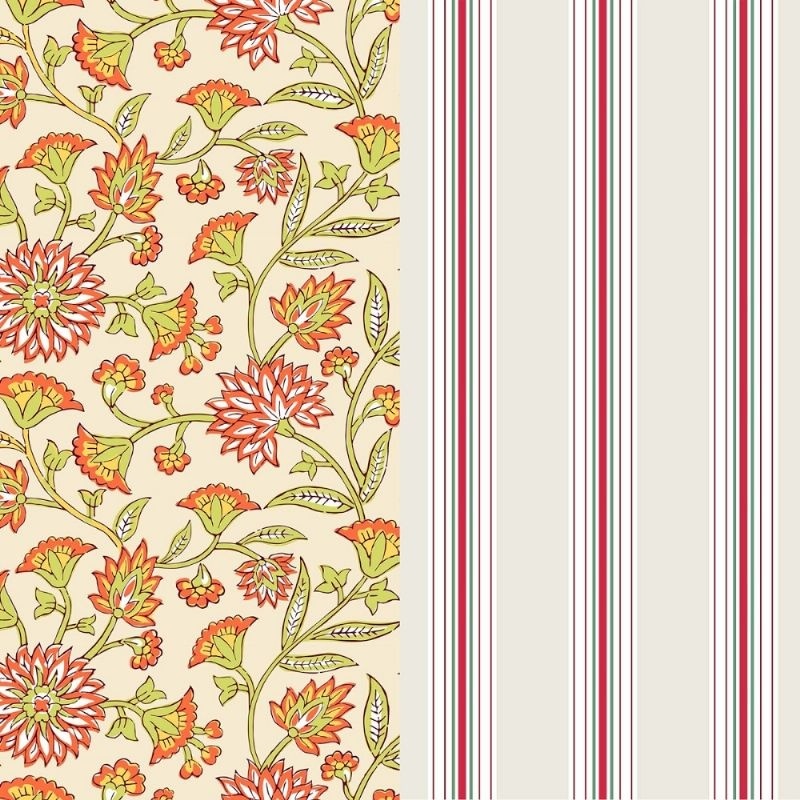 Tissu Matelassé Santal suzy Orange