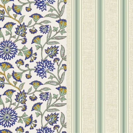 Tissu Matelassé Santal suzy Bleu