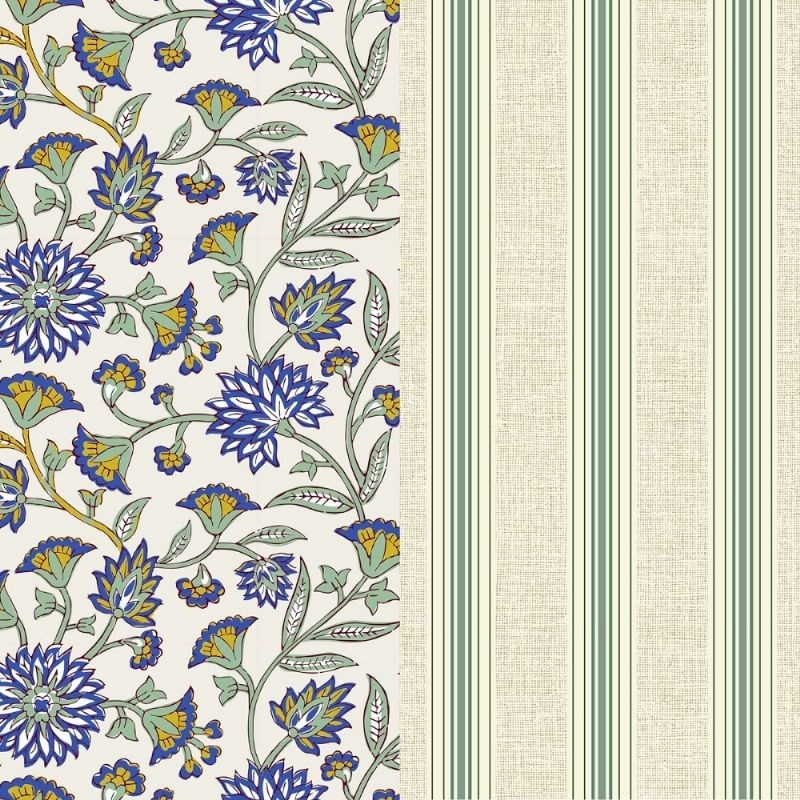 Tissu Matelassé Santal suzy Bleu