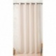 Tissu Opaline Etamine Rayure Ecru 