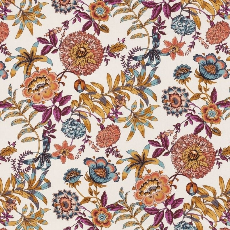 Tissu Demi Panama Jacobine Fond Crème