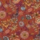 Tissu Demi Panama Jacobine Fond Terracota