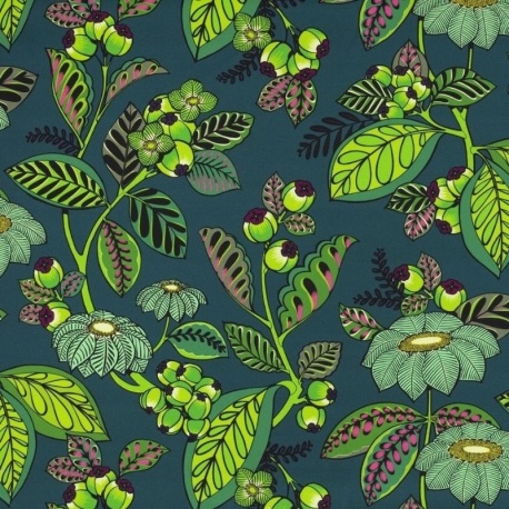 Tissu Demi Panama Garden Vert de Chrome 