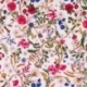 Tissu Demi Panama Jardin Des Secrets Fond Ecru