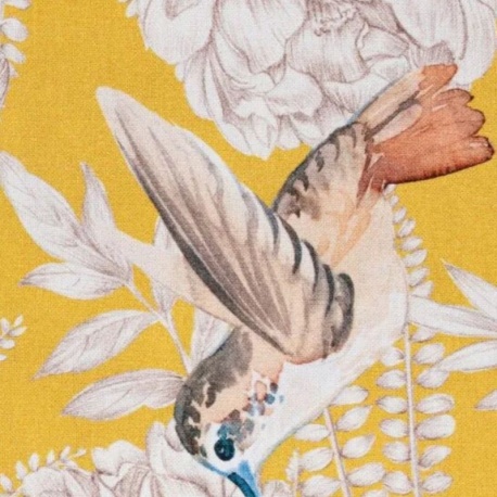 Tissu Demi Panama Forever Fond Jaune 